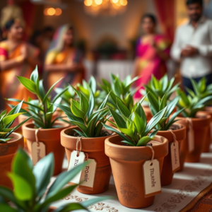 PLANTS POTTED IN TERRACOTTA POTS